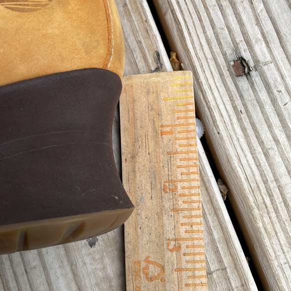 Timberland Women's Leather Waterproof Wedge Wheat Ankle Boots Size 9M - Picture 14 of 14